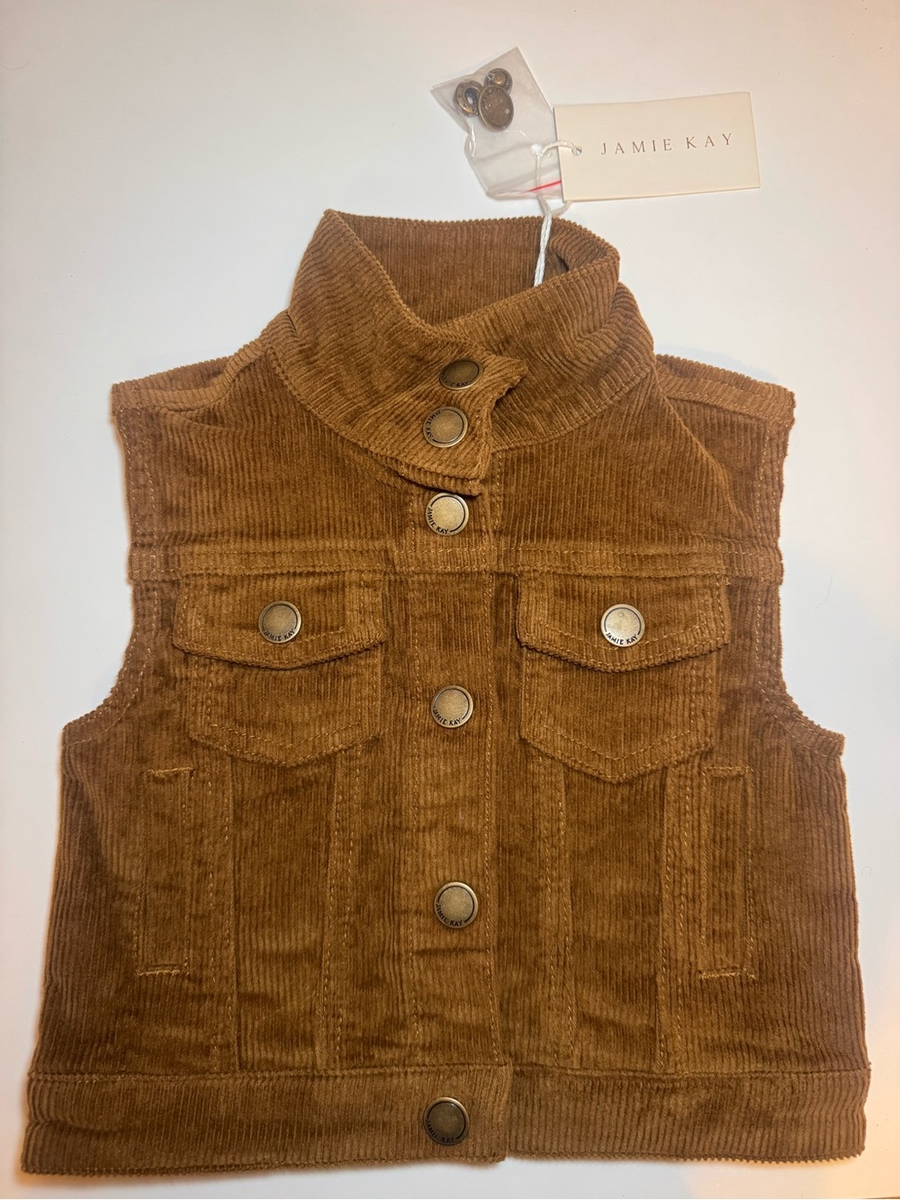 NWT Jamie Kay Reese Cord Vest in Acorn